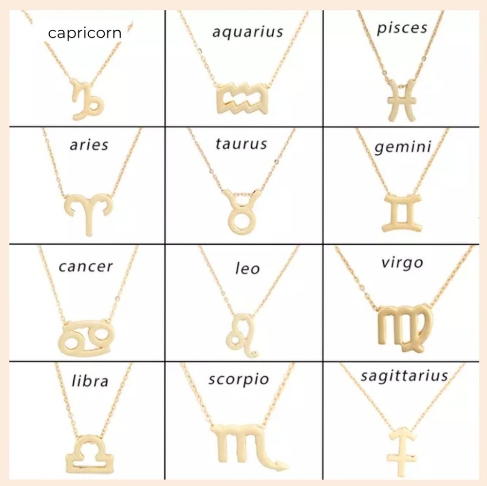 New | Zodiac Sign Necklaces